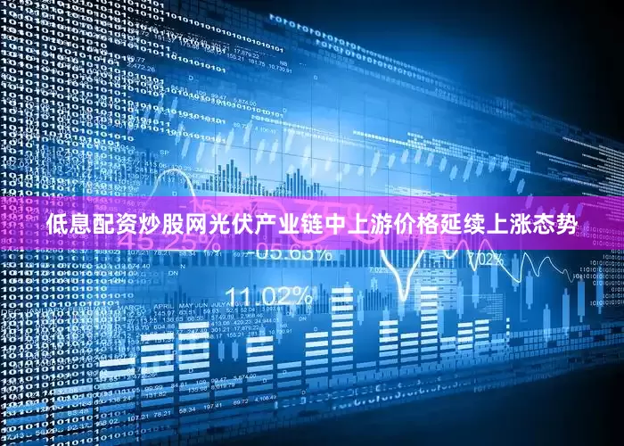 低息配资炒股网光伏产业链中上游价格延续上涨态势